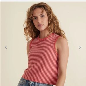 Marine Layer Orange Striped Tank, size M